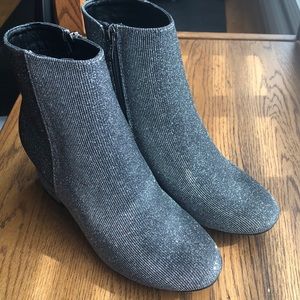 Black & Silver ankle boots